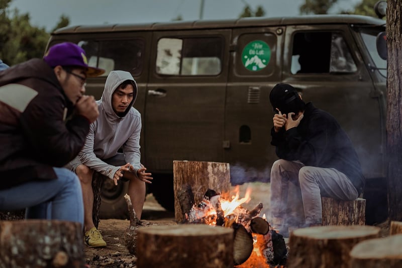 Camping in the wilderness